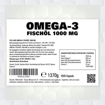 Omega-3 Fischöl 1000mg 1000 Kapseln
